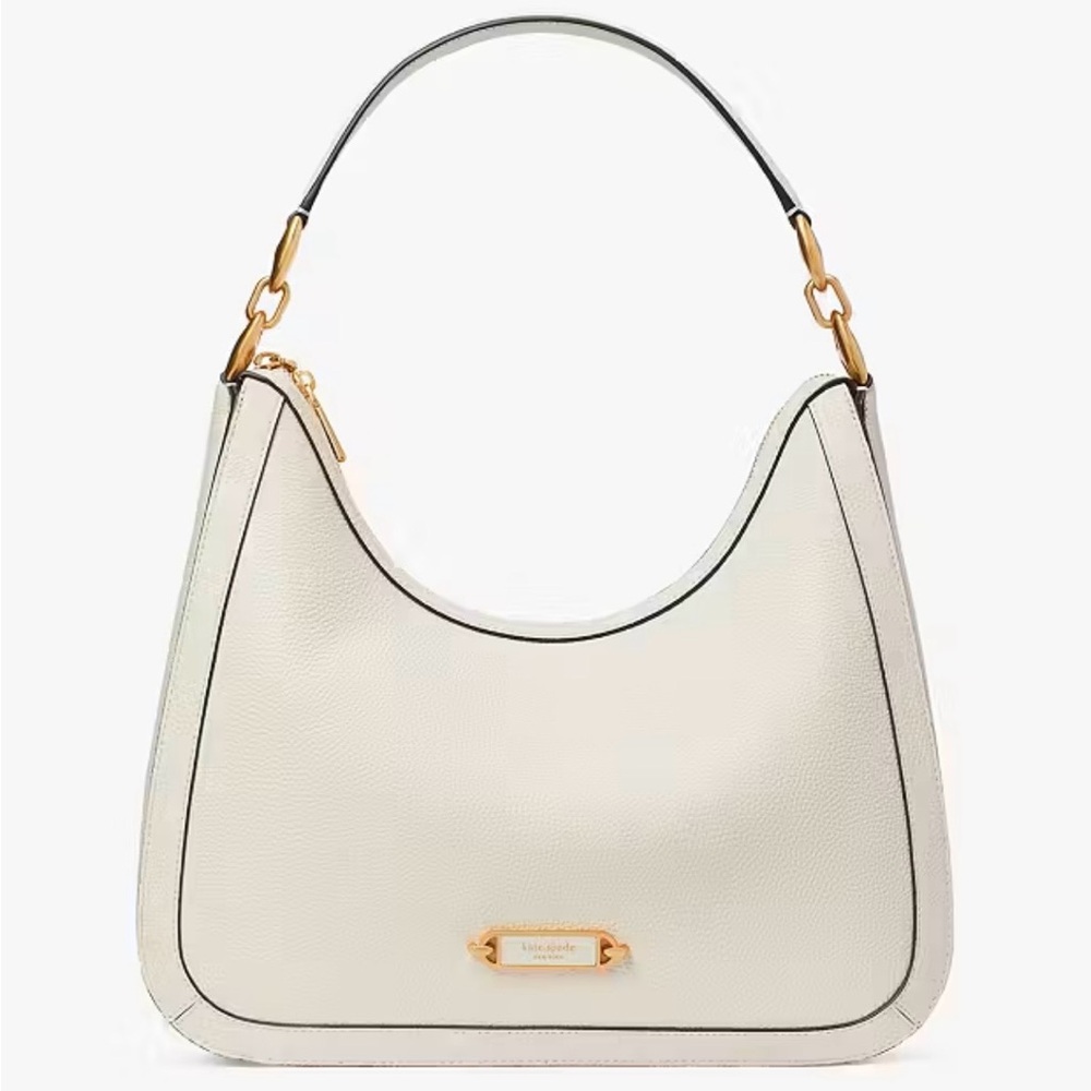Kate Spade ♠️ Gramercy Medium Hobo Bag cream pebble leather